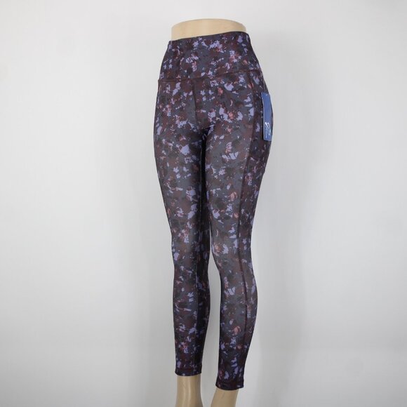 A Core $58 Sz S 27 Gray Purple Multi Color Pull On Poly Spandex AW Pant - Picture 4 of 14
